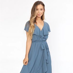 Show Me Your MUMU Jess Ruffle Midi Dress